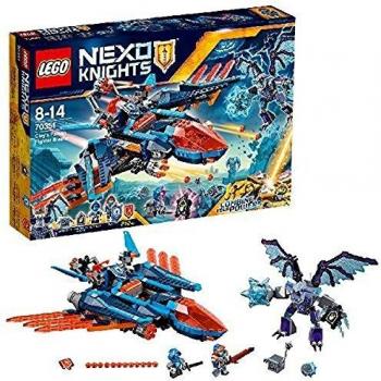 LEGO Nexo Knights - Halcón-Bláster de Combate de Clay, Set de Construcción con Avión y Monstruo de Piedra de Juguete