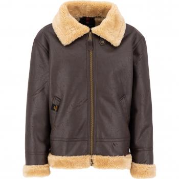 Vintage Brown B3 FL Sheepskin Leather Jacket by Alpha Industries