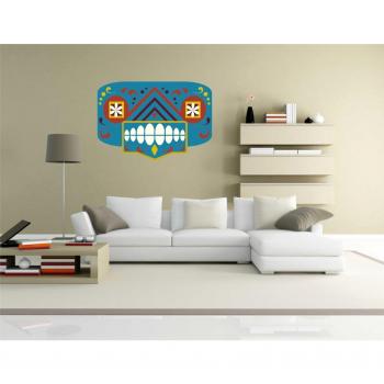 Adhesivo de Pared Matey 032 - Crazy Calavera - Adhesivo de Pared - 70 cm x 101 cm