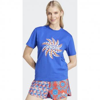Camiseta de fitness adidas essentials farm graphic para mujer en color azul