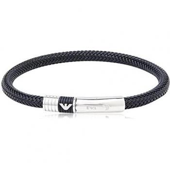 Emporio Armani Pulsera de acero inoxidable para hombre EGS1624001, talla única, Acero inoxidable, Sin gemas
