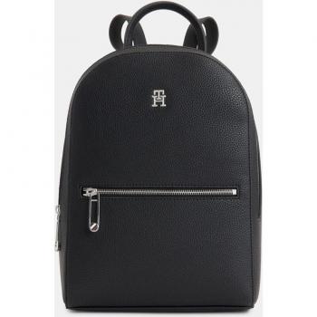 Mochila Tommy Hilfiger mujer negro con cremallera y bolsillo exterior