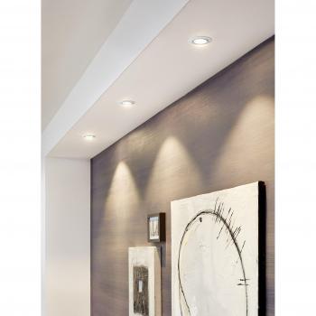 Foco Empotrable LED EGLO TEDO 1, 3 Luces, GU10 Intercambiables, Dimmable en Pasos, Color Blanco, Ø 8 cm