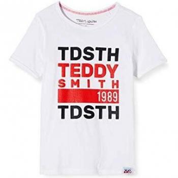 Teddy Smith T-Dustin MC JR Camiseta, Blanco