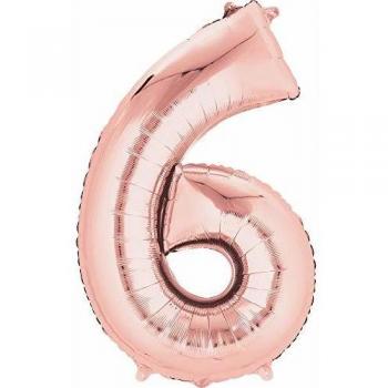 Amscan International 3621701 - Globo de lámina 6 Formas, Oro Rosa