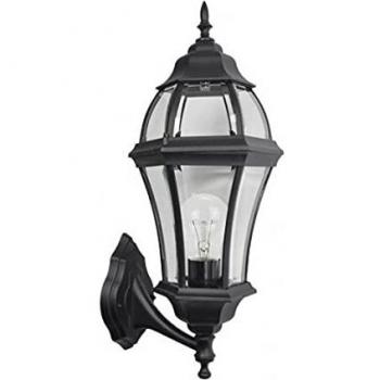 Aplique para terraza en Aluminio Becrux Negro Ip44 59,5x25x26 Cm Fabrilamp