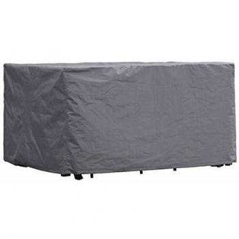 Cubierta al aire libre para el juego de jardín Perel, gris, rectangular, 165 cm x 135 cm x 95 cm