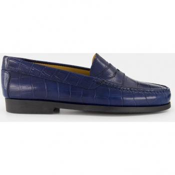 Mocasines de mujer en piel grabada con detalle de antifaz