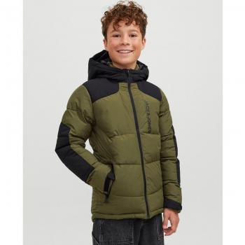 Chaqueta puffer de niño Jack&Jones Jr modelo 12239956-Olive Night