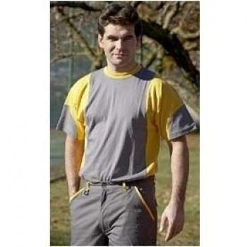 Juba M110111 - Camiseta algodon gris y amarilla l