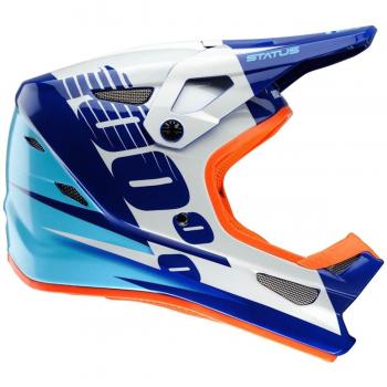 100% Status – Casco integral Mixta niño, azul/blanco