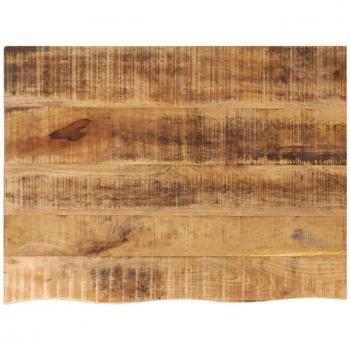 Tablero de mesa borde natural madera maciza mango 80x60x3,8 cm color Marrón marca vidaXL