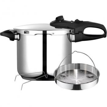Fagor Duo Olla a Presión 7,5 Litros para Inducción, Express Super Rápida, Acero Inoxidable 18/10, Compatible con Todo Tipo de Cocinas, Fondo Termo Dif
