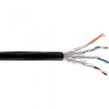 Cable de Red S/FTP Cat.7a 50m AWG23 1200MHz 10GBase-T Negro UV Resistente