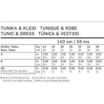 Burda B 6971 - Modelo para la túnica y el vestido, 19 x 13 cm