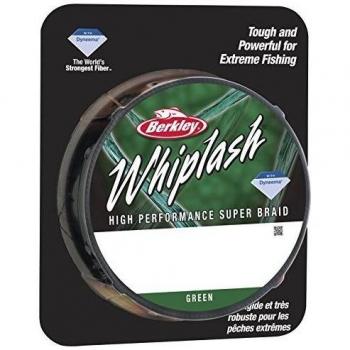 Berkley Whiplash - Sedal Trenzados de Pesca, Color Verde, Talla 25 LB