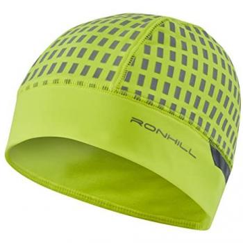 Gorro Ronhill Afterhours - Amarillo Neón, Plateado, Reflectante, Ligero, Transpirable