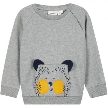 NAME IT Sudadera Manga Larga BEBÉ NIÑO LAUST - 74, Grey Melange