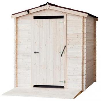 Cabina de Baño Seco de Madera Adaptada para Personas con Movilidad Reducida - 214x210 cm, Tableros de 20 mm, Suelo y Kit Accesorios Incluido