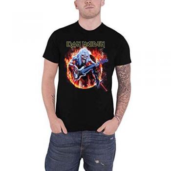 Iron Maiden Fear Live Flames Metal T-Shirt - ROCK OFF XL