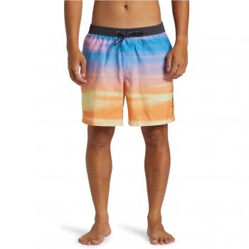 Bañador Quiksilver Everyday Fade Volley 17' de hombre en colores naranja, rosa y azul, talla S