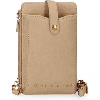 Bandolera de mujer Diane color taupe con monedero lateral