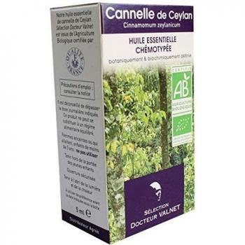 Aceite Esencial Orgánico de Canela de Ceilán 5ml Docteur Valnet