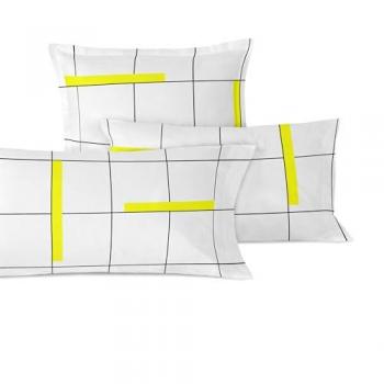Funda de Almohada Multicolor HappyFriday Firefly 60x70 cm, 100% Algodón, Calidad 150