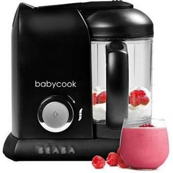 BÉABA Babycook Solo, Robot de cocina infantil 4 en 1, Tritura, cocina y cuece al vapor, Cocción rápida, Comida casera y deliciosa para bebés y niños, Comida variada para tu bebé, Negro