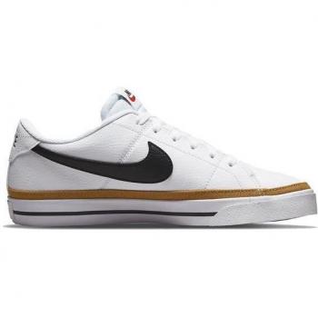 Nike Court Legacy Next Nature, Zapatillas de Tenis para Mujer, Blanco/Negro-Ocre del Desierto-Naranja del Equipo