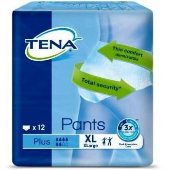 TENA Pants Plus Extra Large Absorbent Underwear 12 Count