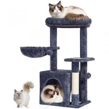 Vevor Indoor Cat Tree Tower 31.4 with Condo, Sisal Scratching Post, Hammock, Top Perch, Jumping Platform