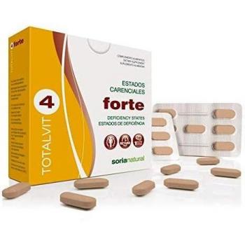 Soria Natural Totalvit 4 Forte Combinación de Multivitaminas y Minerales - 28 Tabletas