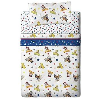 Nickelodeon Paw Patrol Group Juego Sábanas de 3 Piezas para Cama 105, Cotton, Multicolor