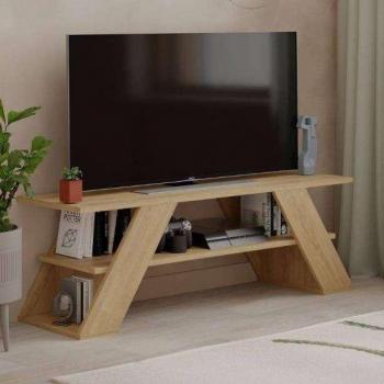 Mesa de TV Balance Roble Safir 120x40x34CM para Salón y Comedor