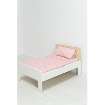 Juego de Sábanas Infantil Estampado Coronas Rosa - Cama 105 (Incluye 1 Funda Almohada)