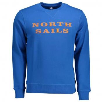 North Sails Certified Organic Cotton Breathable Comfortable Blue Sweatshirt - Size L