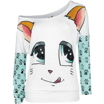 Full Volume by EMP Fast and Loose Camisa Manga Larga Blanco-Azul 3XL