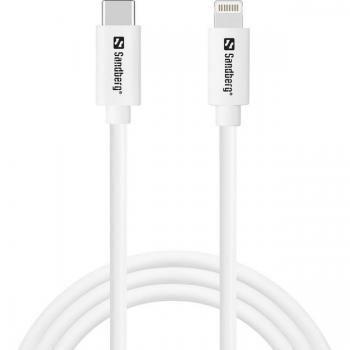 Cable USB-C PD a Lightning MFI 1M Blanco