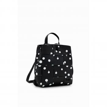 Desigual NEW SPLATTER SUMY MINI Women's Backpack in Black, Black Polyethylene Backpack