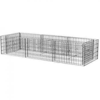 vidaXL Arriate de Gaviones Rectangular Acero Galvanizado 270x90x50cm