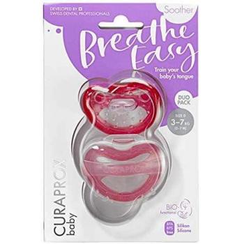Chupete Curaprox Baby Biofuncional Talla 0 Rosado Duo 2uds