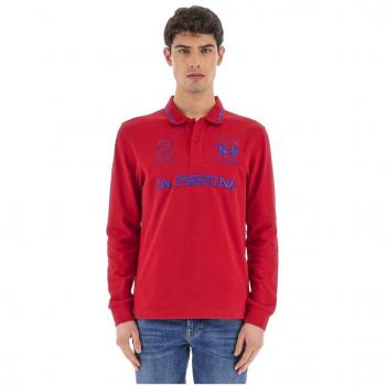 La Martina Red Cotton Polo Shirt - 3XL