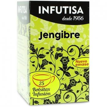 Infutisa Jengibre 25 Filtros - Infusión de Jengibre para Combatir Náuseas y Mejorar la Circulación Sanguínea