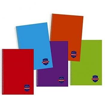 PACK DE 5 CUADERNOS ESPIRAL TAPA DURA Fº