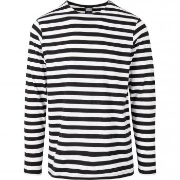Urban Classics Men's Regular Stripe Long Sleeve Shirt Red/Black