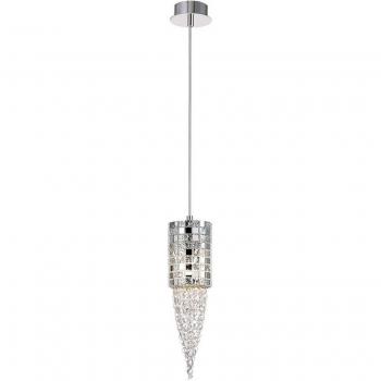 Lámpara colgante Camden de 1 luz G9 en cromo pulido con mosaico de vidrio y cristal
