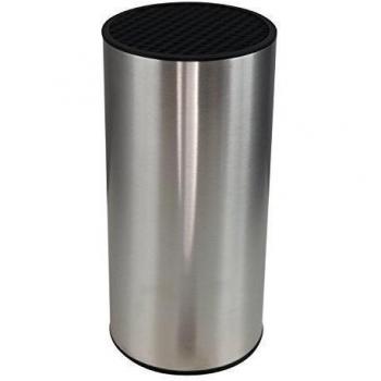 Bloque cilíndrico para cuchillos de acero inoxidable economizador de espacio