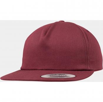 Flexfit Unstructured 5-Panel Snapback Cap - Maroon