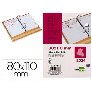 Bloc Bufete 2024 80x110 mm Papel 70 gr Texto en Castellano